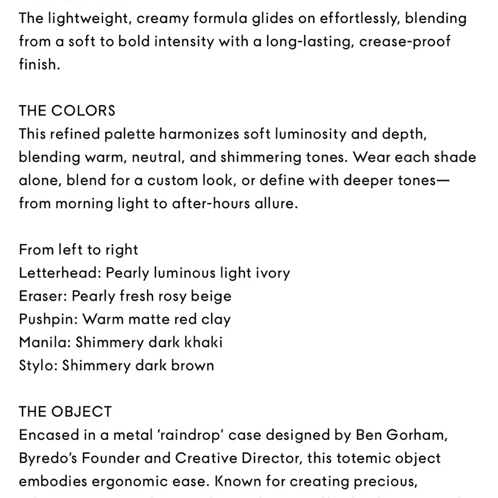 New Sealed Byredo Eyeshadow Palette - Corporate Colours - Picture 10 of 10